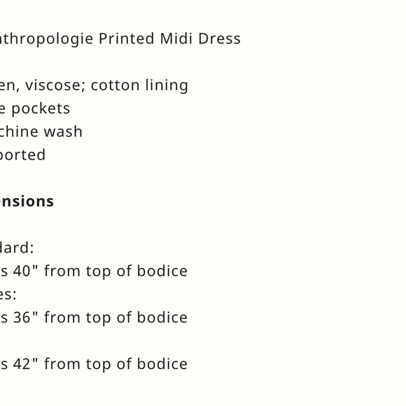 NWT Anthropologie Cotton Dress Sz M - Picture 8 of 12